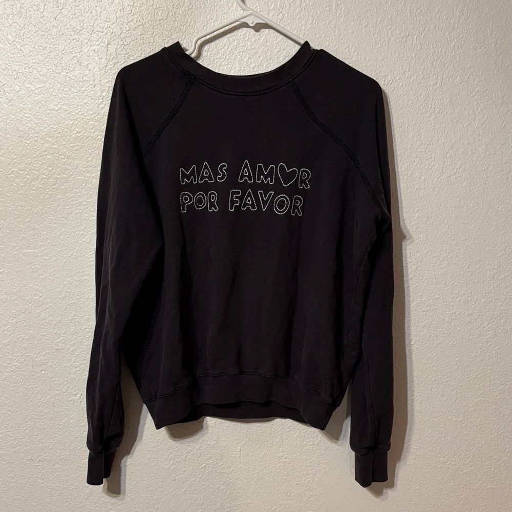 Spiritual Gangster 'Mas Amor Por Favor' Crewneck Small